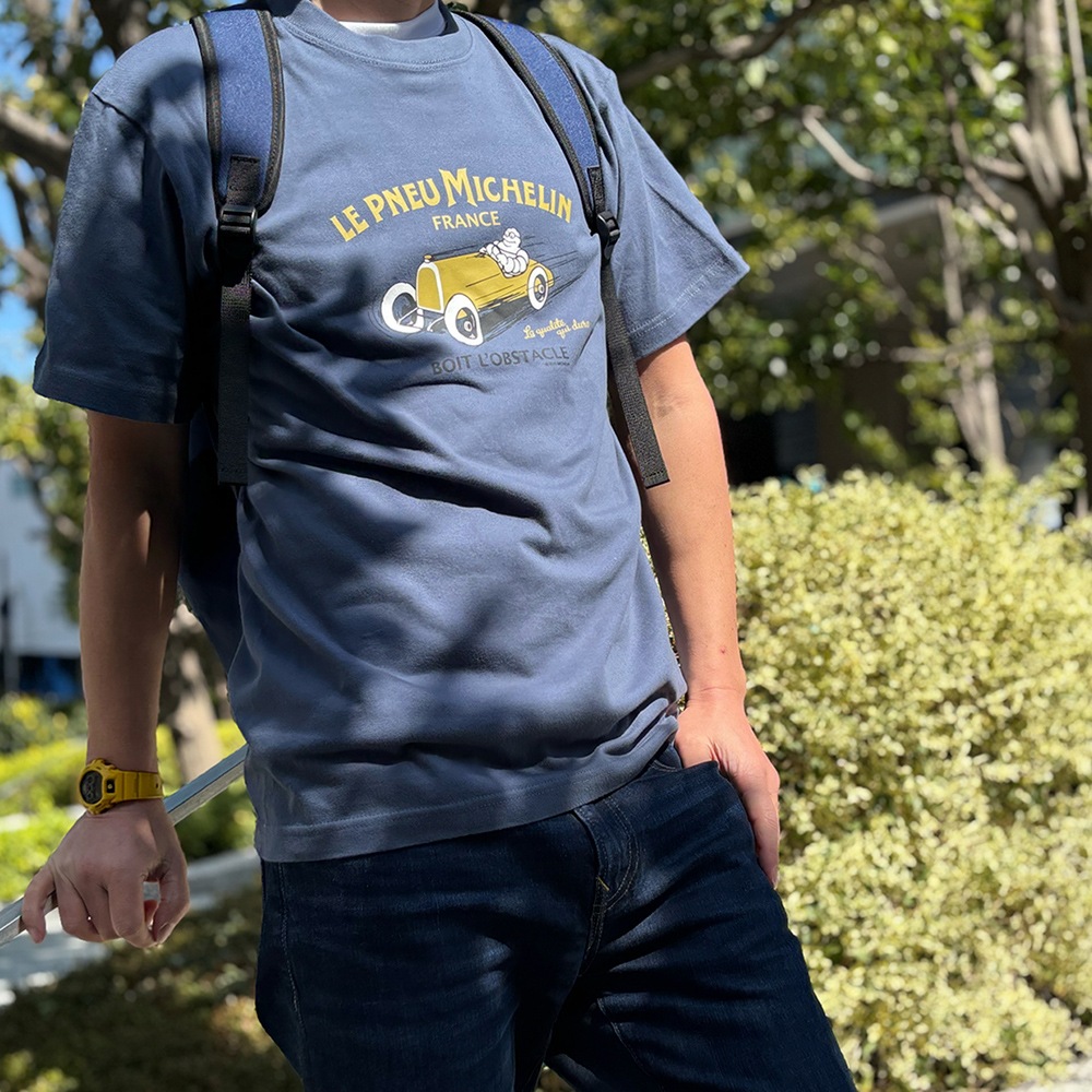 ミシュラン オフィシャル Classic car Tシャツ ヘイジーネイビー
