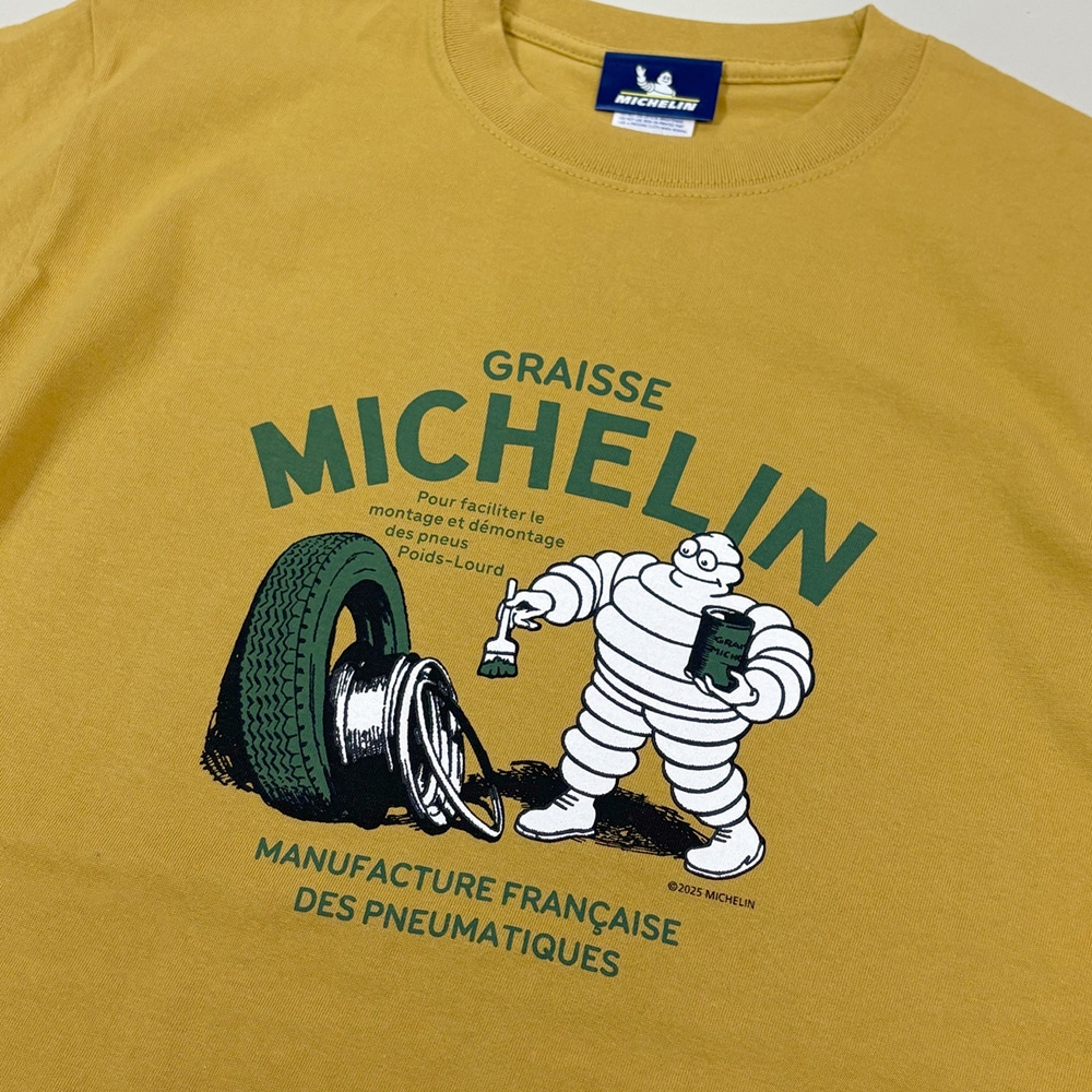 MICHELIN 20th ANNIVERSARY グッズ ミシュラン オフィシャル Garage Tシャツ ヘイジーイエロー