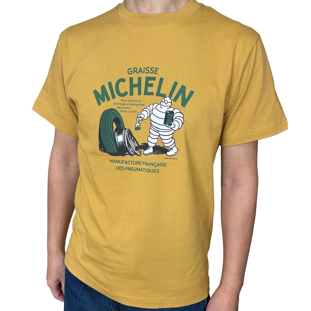 MICHELIN 20th ANNIVERSARY グッズ ミシュラン オフィシャル Garage Tシャツ ヘイジーイエロー