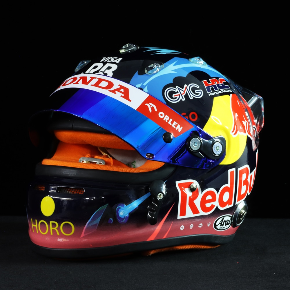 角田 オフィシャル 別注 1/2スケール レプリカヘルメット VISA CASH