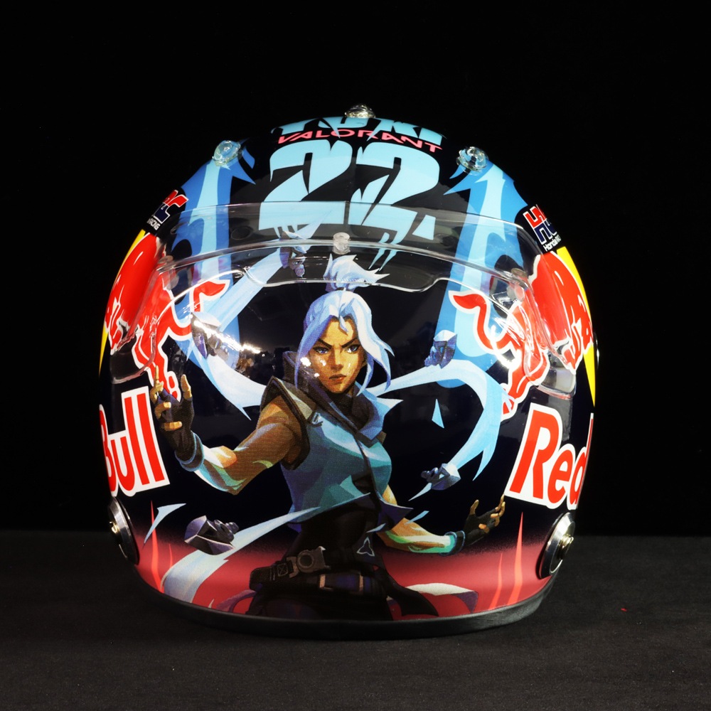 角田 オフィシャル 別注 1/2スケール レプリカヘルメット VISA CASH