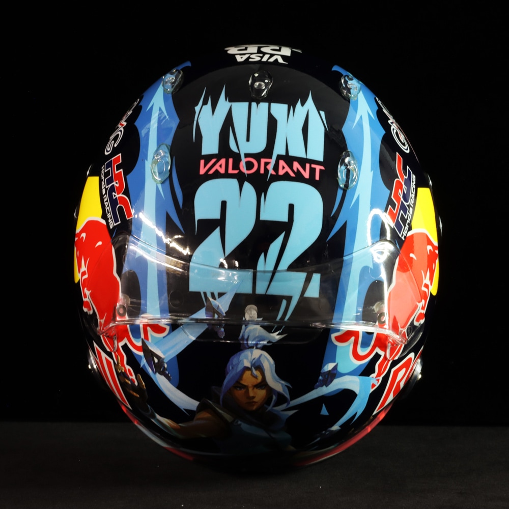 角田 オフィシャル 別注 1/2スケール レプリカヘルメット VISA CASH