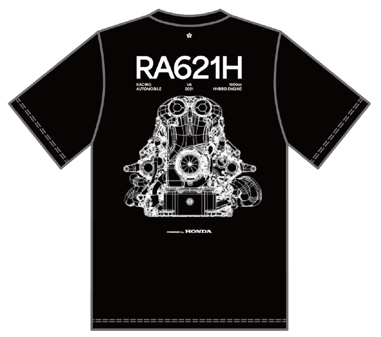 Tシャツ・アパレル RA ホンダ HRC F1 パワーユニット テクノロジー Tシャツ ブラック | T