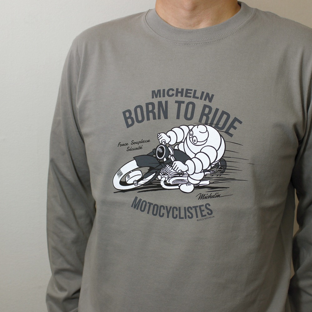 ミシュラン オフィシャル ライダー ロングスリーブ Tシャツ ストーン