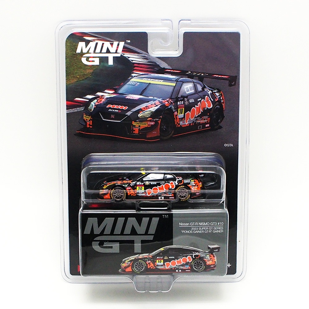 MINI GT 1/64 PONOS GAINER GT-R #10 2023年 SUPER GT GT300 左