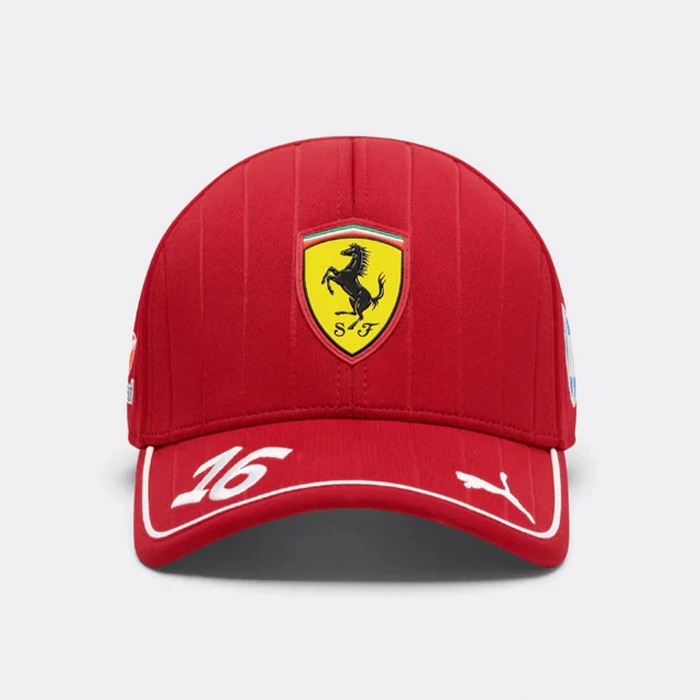 2025 PUMA フェラーリ シャルル ルクレール ベースボール キャップ キッズ用 2025 PUMA スクーデリア フェラーリ シャルル ルクレール