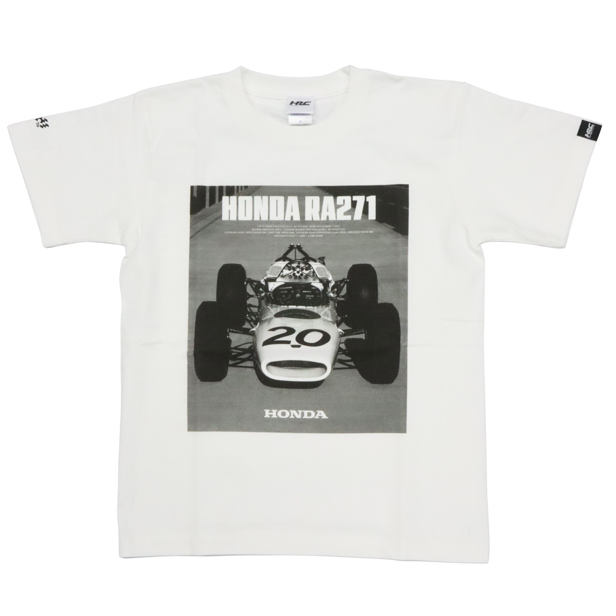 ホンダ HRC F1 RA271 Tシャツ マシンフロント タイプ1 ホワイト | T 