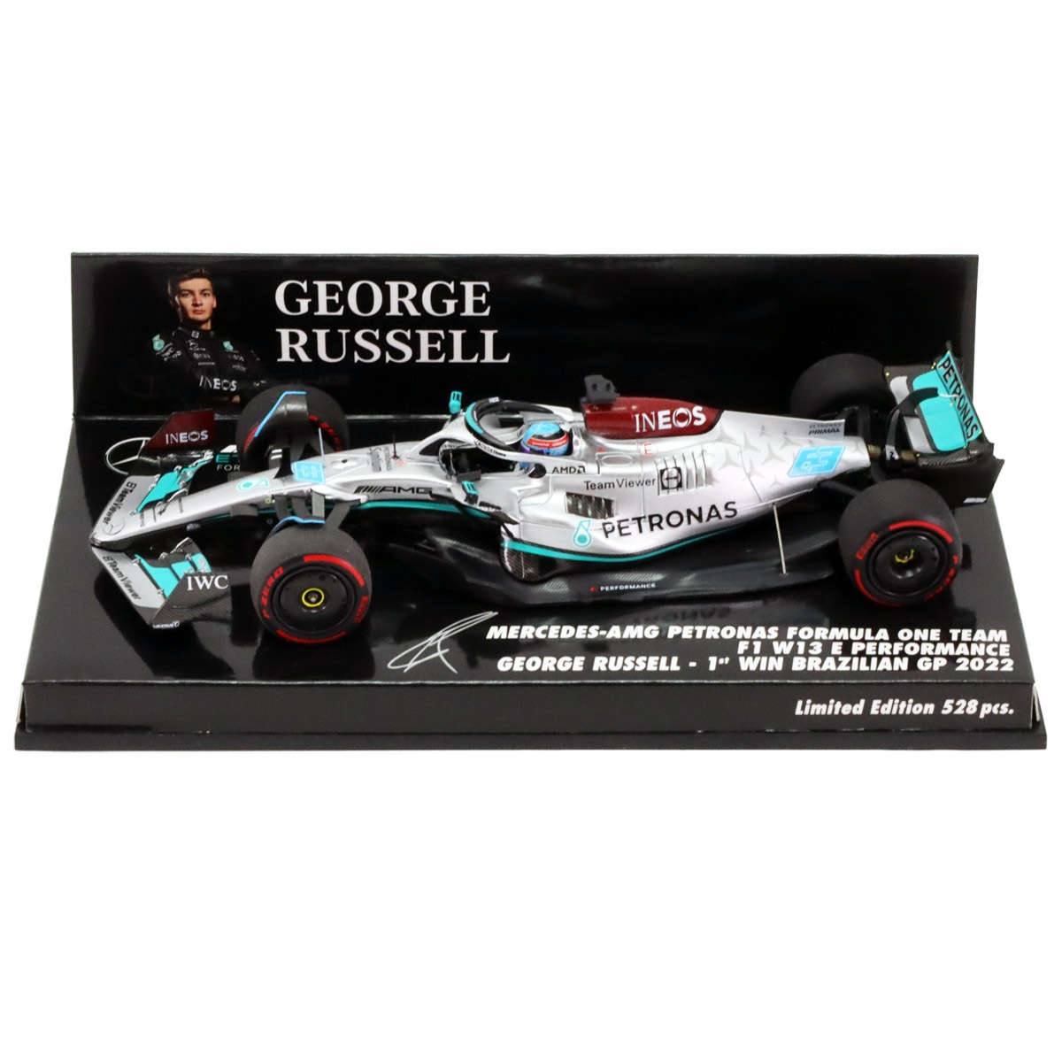 PMA 1/43 メルセデス AMG F1 W13 ラッセル 2022 ブラジル ミニチャンプス 1/43 2022年 メルセデス AMG W13 ジョージ