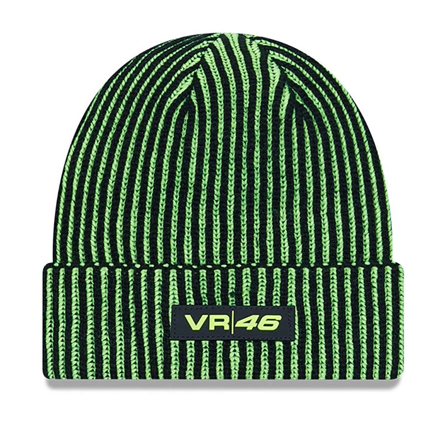 バレンティーノ ロッシ VR46 カフ ニット ビーニー ブラック イエロー