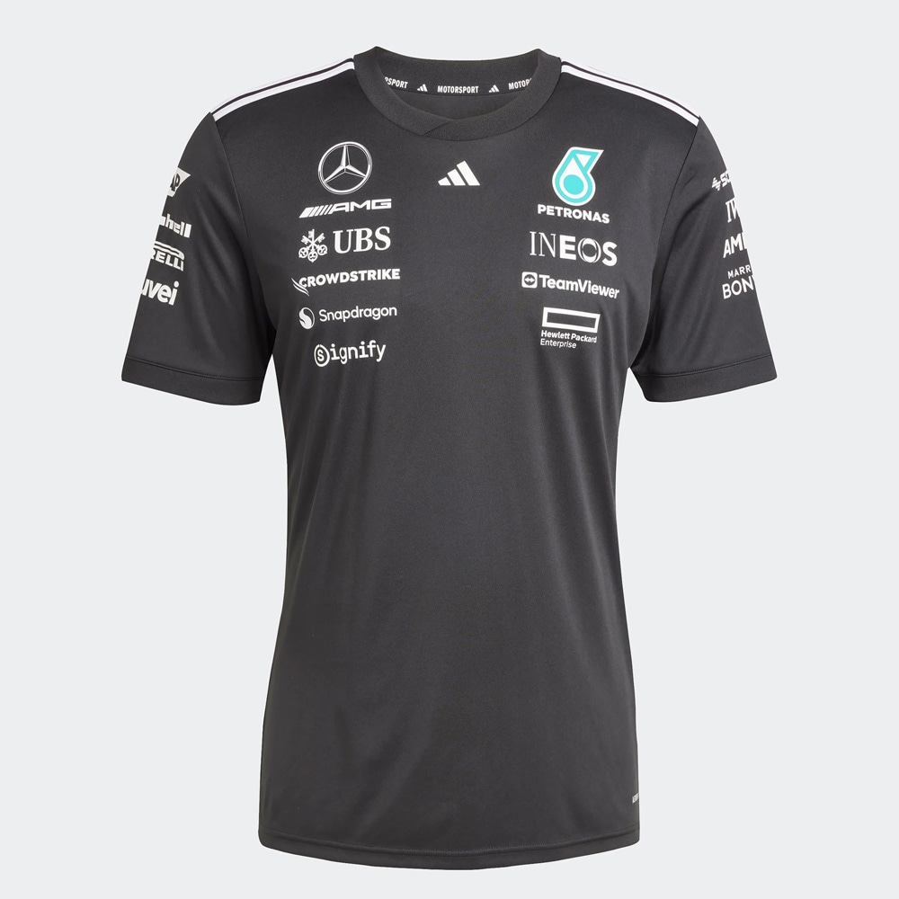 Adidas◆メルセデスAMGペトロナス ォーミュラワン チームTシャツ アディダスジャパン規格 2025 メルセデス AMG ペトロナス F1