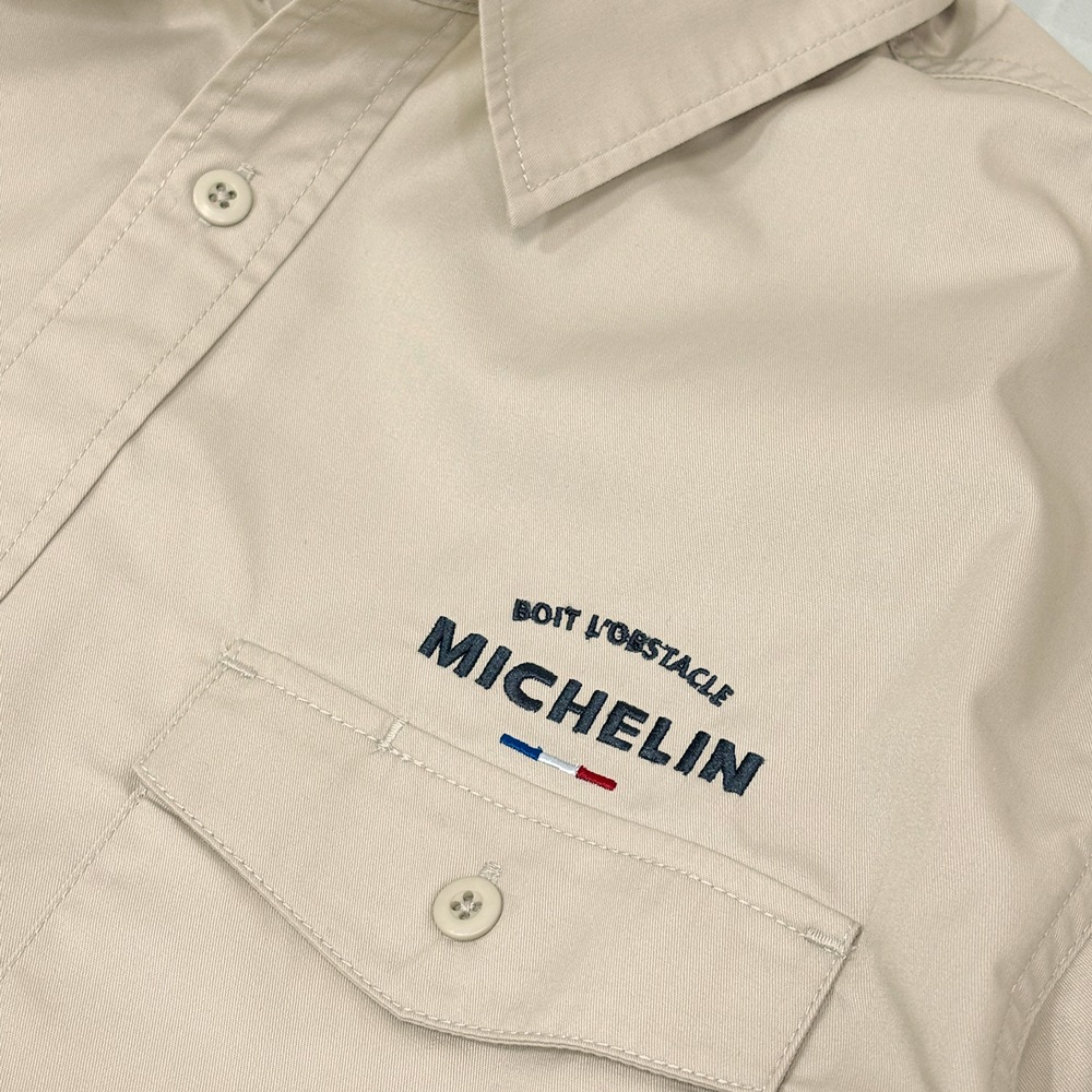 2026 ミシュラン MICHELIN ロングスリーブ ワークシャツ ベージュ