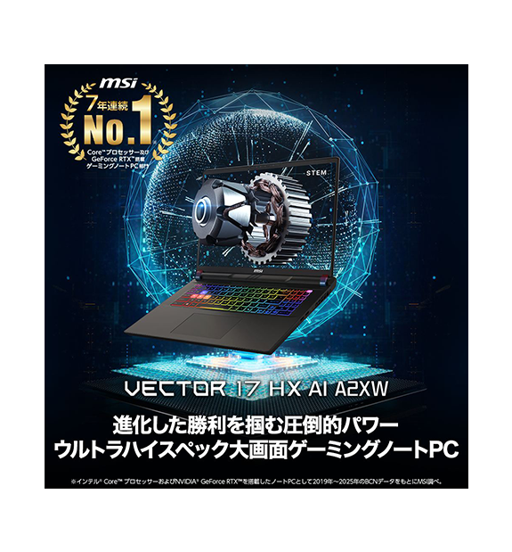��RTX5070Ti��Vector-17-HX-AI-A2XWHG-6369JP