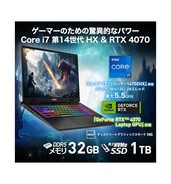 1ꡪMSIȥSword-16-HX-B14VGKG-3001JP