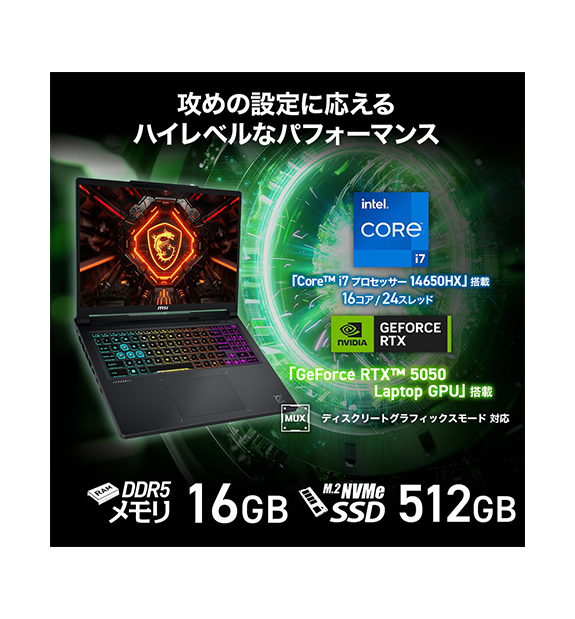 ��RTX5050��ܡ�Crosshair-16-HX-E14WEK-2713JP