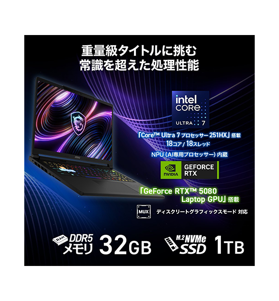 ��RTX5080��ܡ�Raider-16-HX-B2WI-2653JP