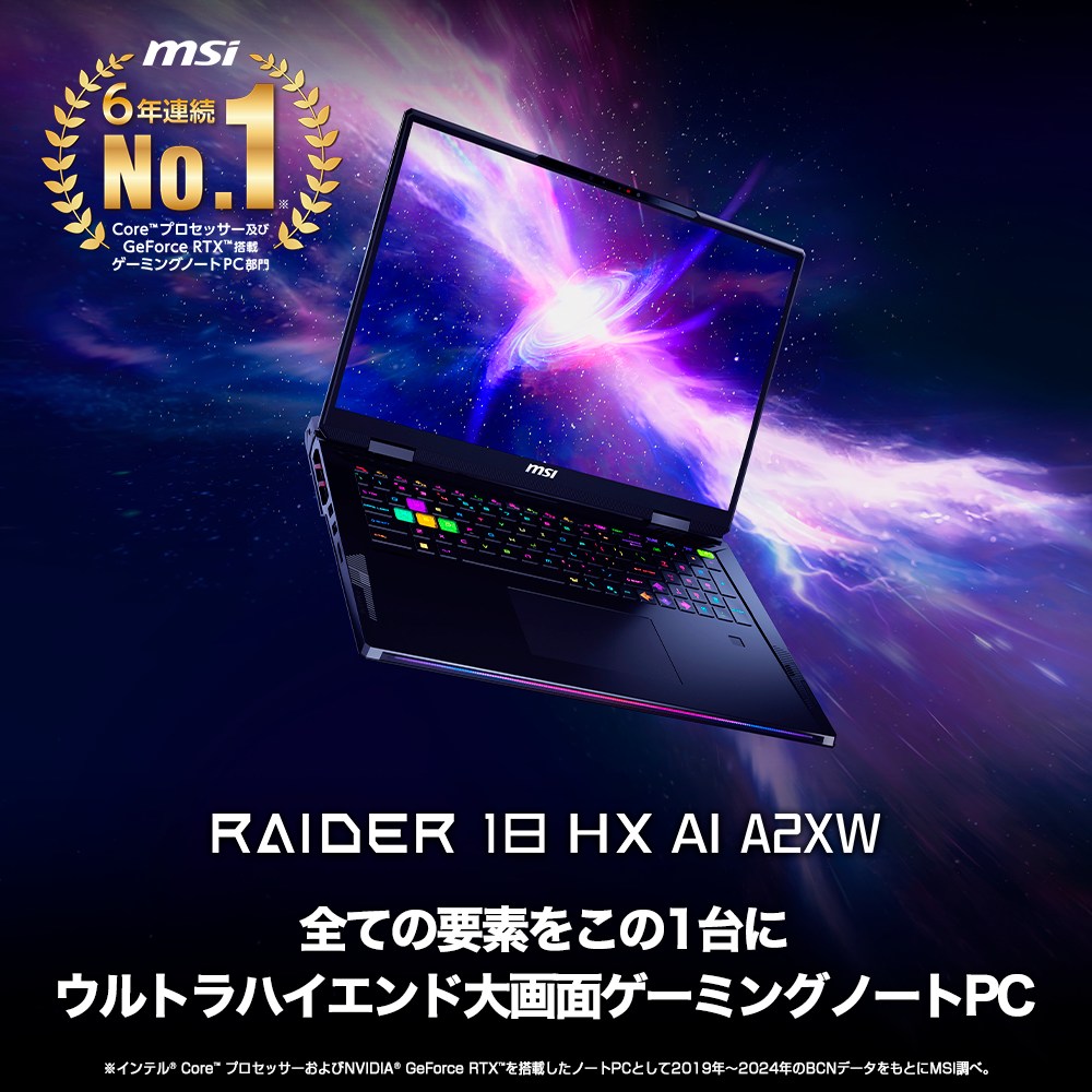 RTX5080ܡRaider-18-HX-AI-A2XWIG-1253JP