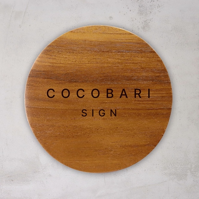 NAME PLATE / TEAK WOOD / round / Φ15cm