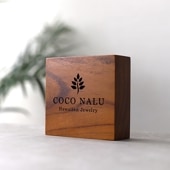 DESKTOP BLOCK / TEAK WOOD / square / 10×10×4cm 