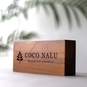 DESKTOP BLOCK / TEAK WOOD / rectangle / 8×18×4cm