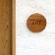 NUMBER PLATE / TEAK WOOD / round / Φ15cm