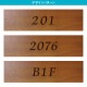 NUMBER PLATE / TEAK WOOD / rectangle / 5×18cm