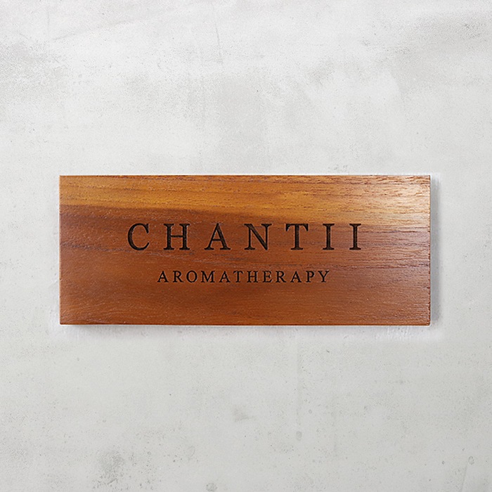 NAME PLATE / TEAK WOOD / rectangle / 10×25cm