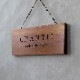 NAME PLATE / TEAK WOOD / rectangle / 10×25cm