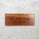NAME PLATE / TEAK WOOD / rectangle / 10×25cm