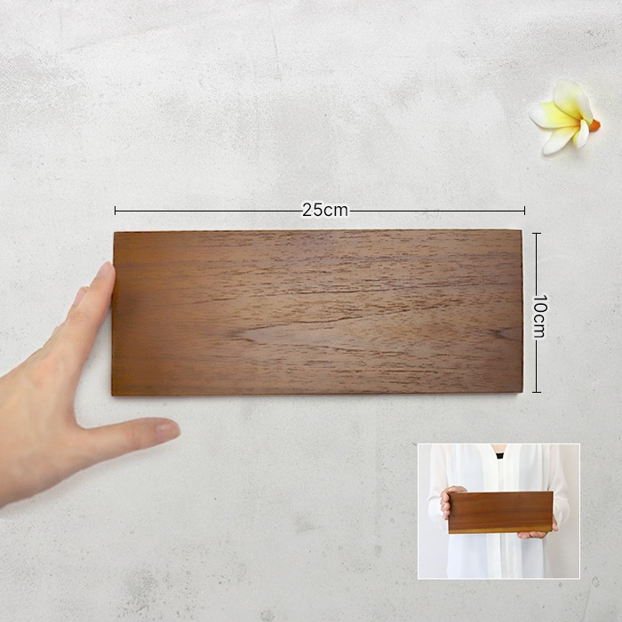 NUMBER PLATE / TEAK WOOD / rectangle / 10×25cm