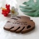 NAME PLATE / TEAK WOOD / monstera / 15×14cm