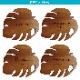 NAME PLATE / TEAK WOOD / monstera / 15×14cm
