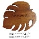 NAME PLATE / TEAK WOOD / monstera / 15×14cm