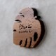 NAME PLATE / TEAK WOOD / monstera / 15×14cm