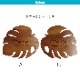 NAME PLATE / TEAK WOOD / monstera / 15×14cm