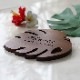 NAME PLATE / TEAK WOOD / monstera / 20×19cm