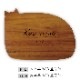 NAME PLATE / TEAK WOOD / cat / 15×11cm※今回入荷分 A面は角に丸み有