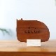 NAME PLATE / TEAK WOOD / cat / 20×15cm※今回入荷分 A面は角に丸み有