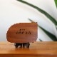 NAME PLATE / TEAK WOOD / cat / 20×15cm※今回入荷分 A面は角に丸み有