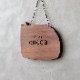 NAME PLATE / TEAK WOOD / cat / 20×15cm※今回入荷分 A面は角に丸み有
