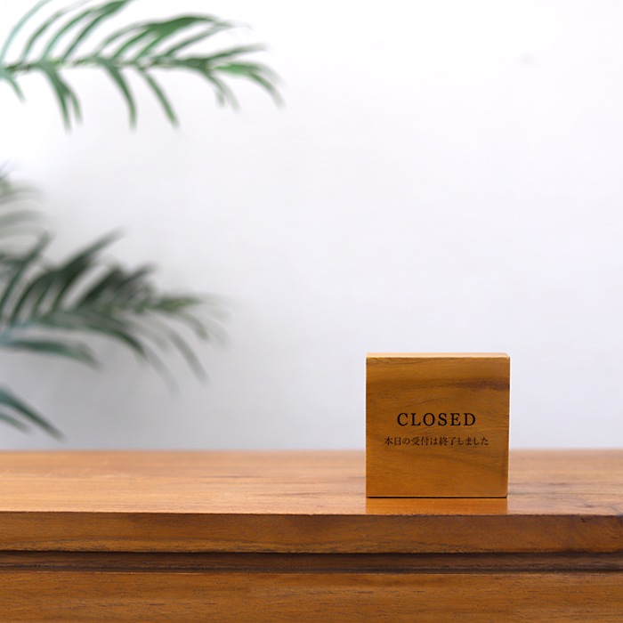 DESKTOP BLOCK / TEAK WOOD / square / 10×10×4cm 