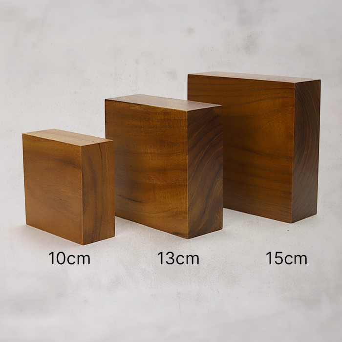 DESKTOP BLOCK / TEAK WOOD / square / 13×13×5cm
