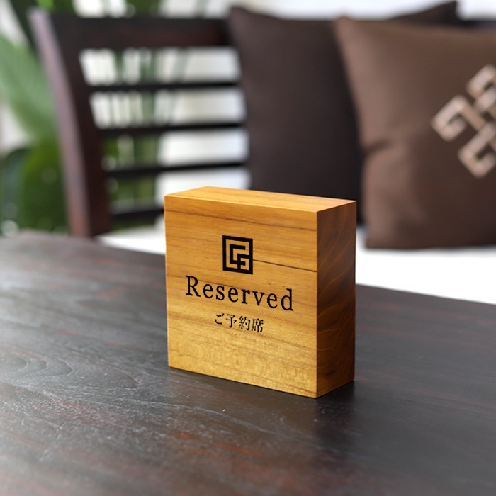 DESKTOP BLOCK / TEAK WOOD / square / 13×13×5cm