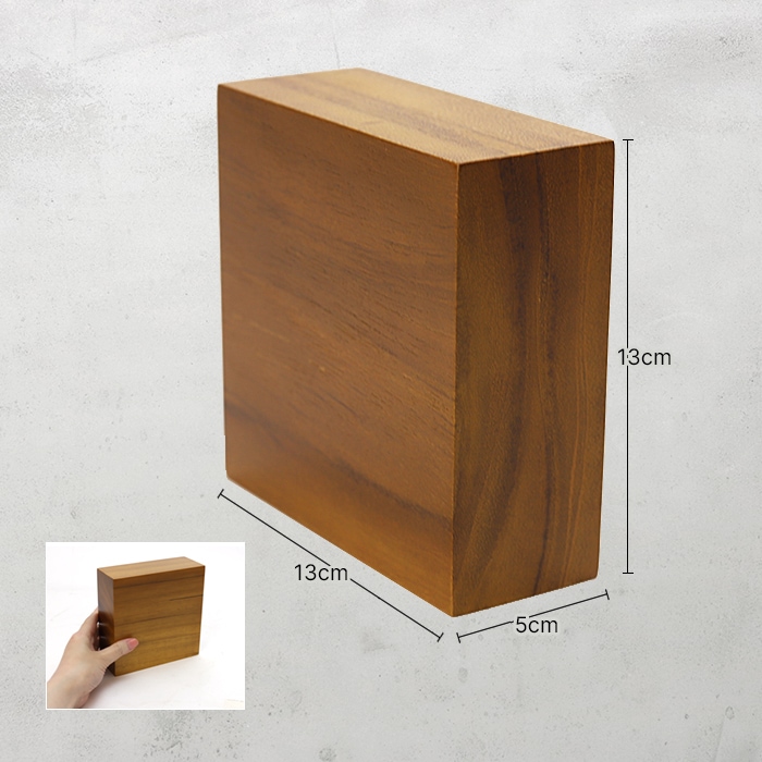 DESKTOP BLOCK / TEAK WOOD / square / 13×13×5cm