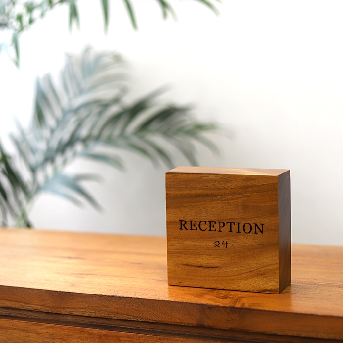 DESKTOP BLOCK / TEAK WOOD / square / 15×15×5cm