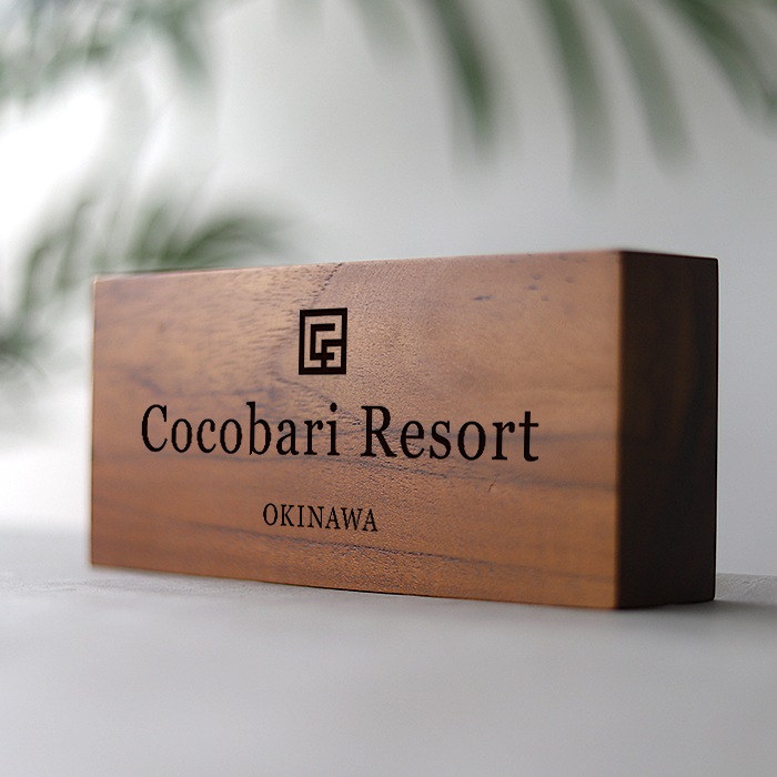 DESKTOP BLOCK / TEAK WOOD / rectangle / 8×18×4cm