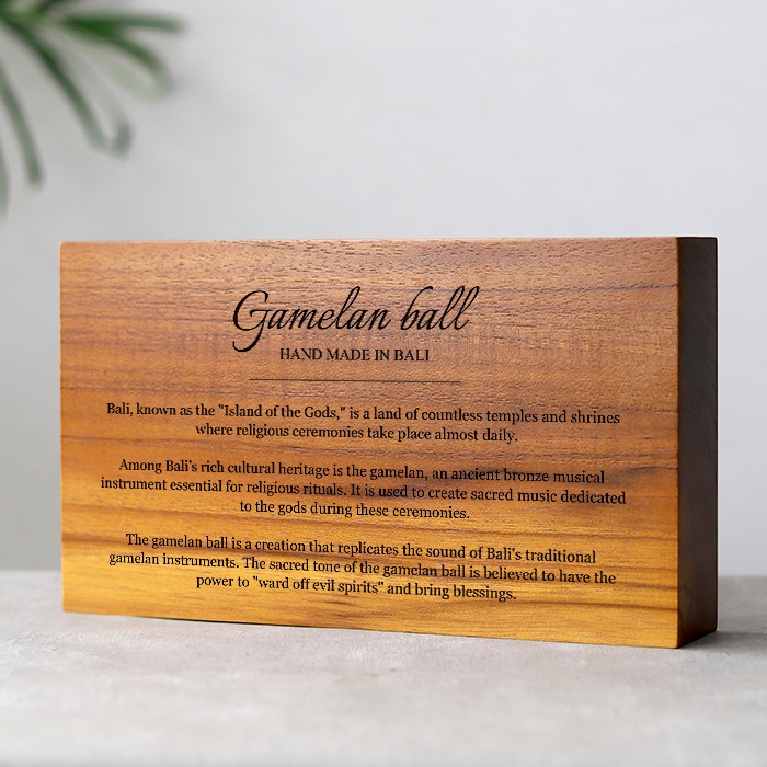 DESKTOP BLOCK / TEAK WOOD / rectangle / 14×24×5cm