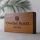 DESKTOP BLOCK / TEAK WOOD / rectangle / 14×24×5cm