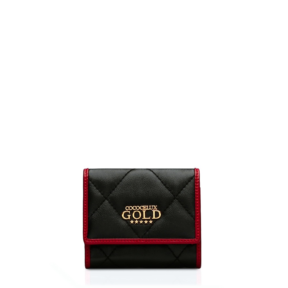 cococelux GOLD 三つ折り財布 オレンジ cococelux GOLD 三つ折り財布 オレンジ レディース