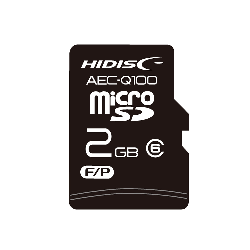 AEC-Q100対応 HIDISC 車載用途向けSLCチップ搭載 microSDカード 2GB HDAMMSD002GSL