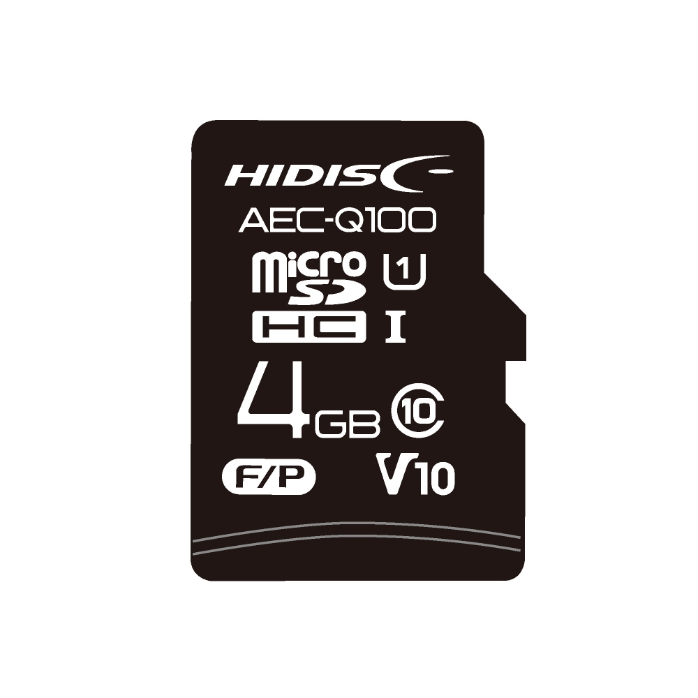 AEC-Q100対応 HIDISC 車載用途向けMLCチップ搭載 microSDカード 4GB HDAMMSD004GML